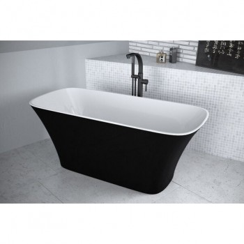 Cada frestanding Besco Assos alb-negru 160x70cm