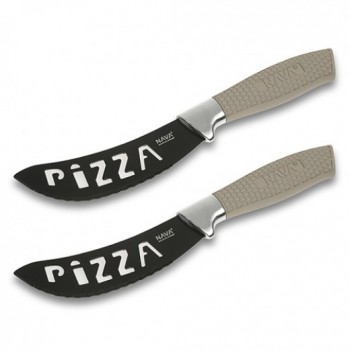Set 2 cuțite pizza, Misty Gri